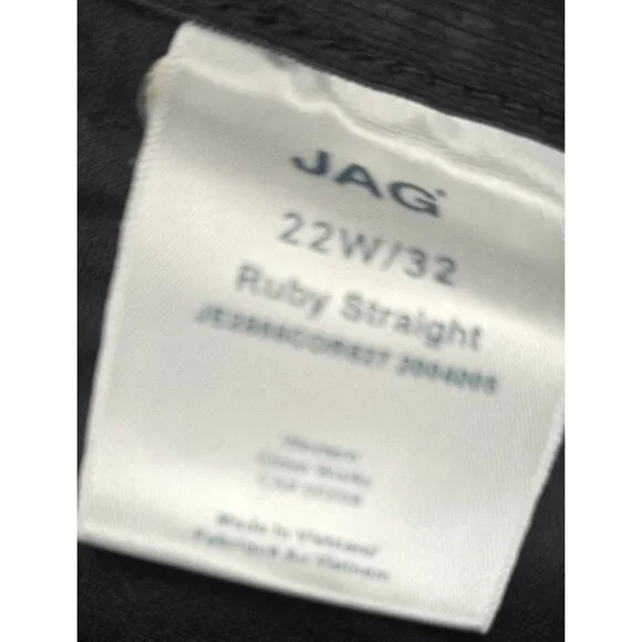 New Jag Women's Black Corduroy Mid Rise Straight-leg Pants Size 22W - Picture 4 of 6